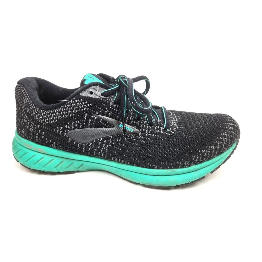 Brooks Revel 3 Running Shoes Women’s Size 8.5 Black and Green